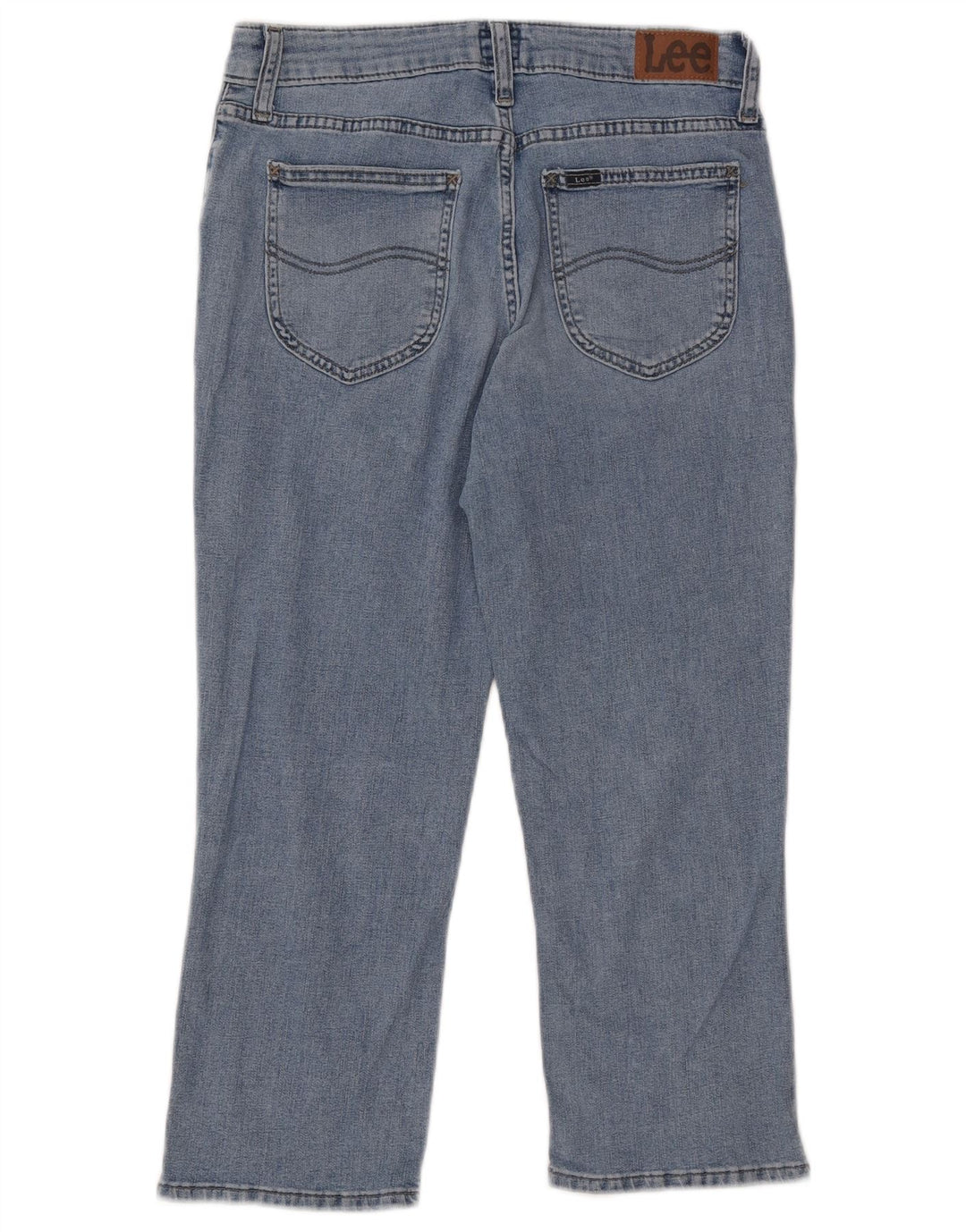 LEE Capri Jeans Feminino US 8 Médio W32 L22 Azul Algodão