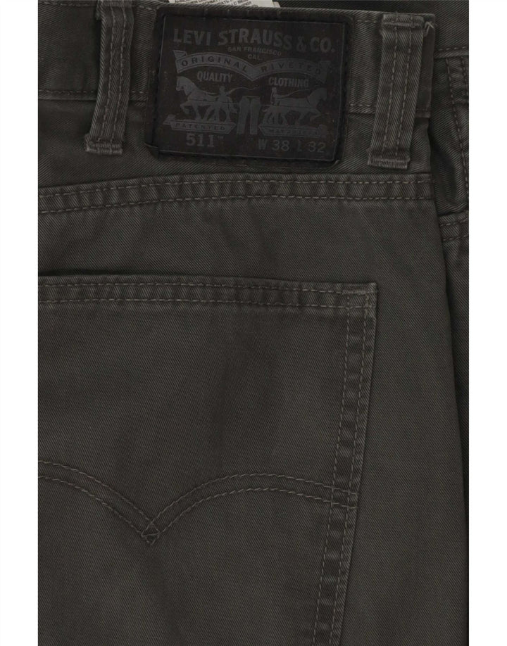 Calça Levi's Masculina 511 Slim Casual W38 L32 Cinza Algodão