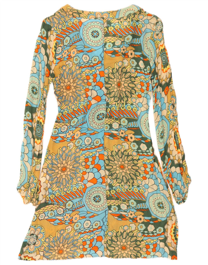 Vestido feminino Nolita com padrão abstrato império IT 40 pequeno multicolorido