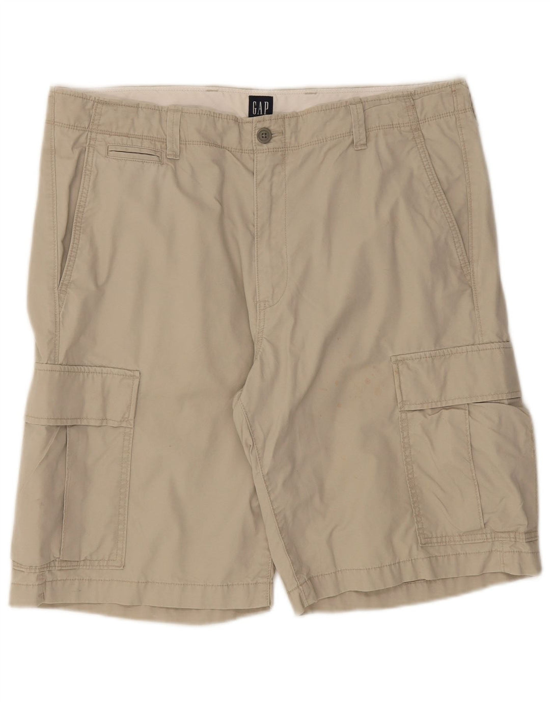 Shorts cargo masculino GAP W36 grande algodão bege