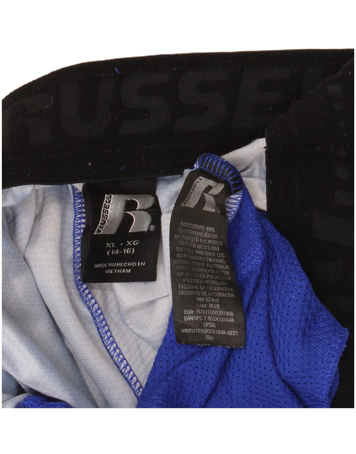 Russell Athletic Boys Sport Shorts 14-15 anos XL azul camuflagem poliéster