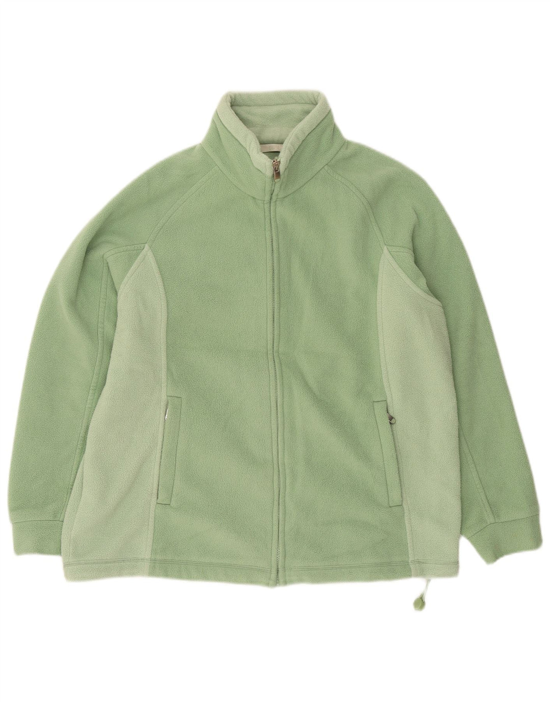 Jaqueta de lã feminina Marks & Spencer UK 14 grande bloco colorido verde
