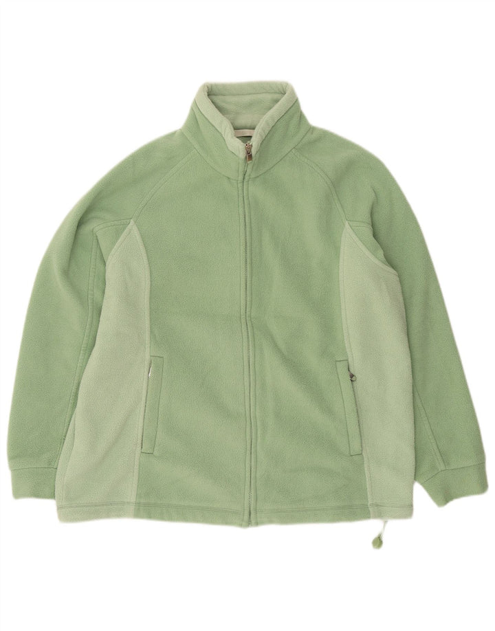 Jaqueta de lã feminina Marks & Spencer UK 14 grande bloco colorido verde