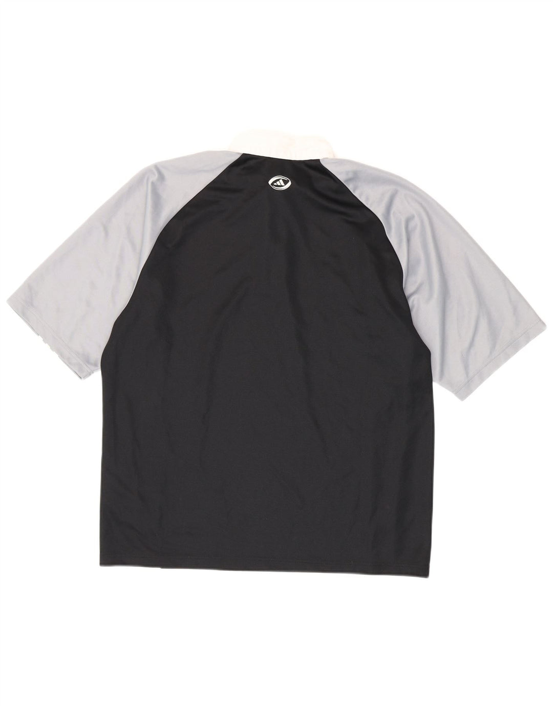 Adidas Mens Polo Shirt Grande Preto Colorblock Poliéster