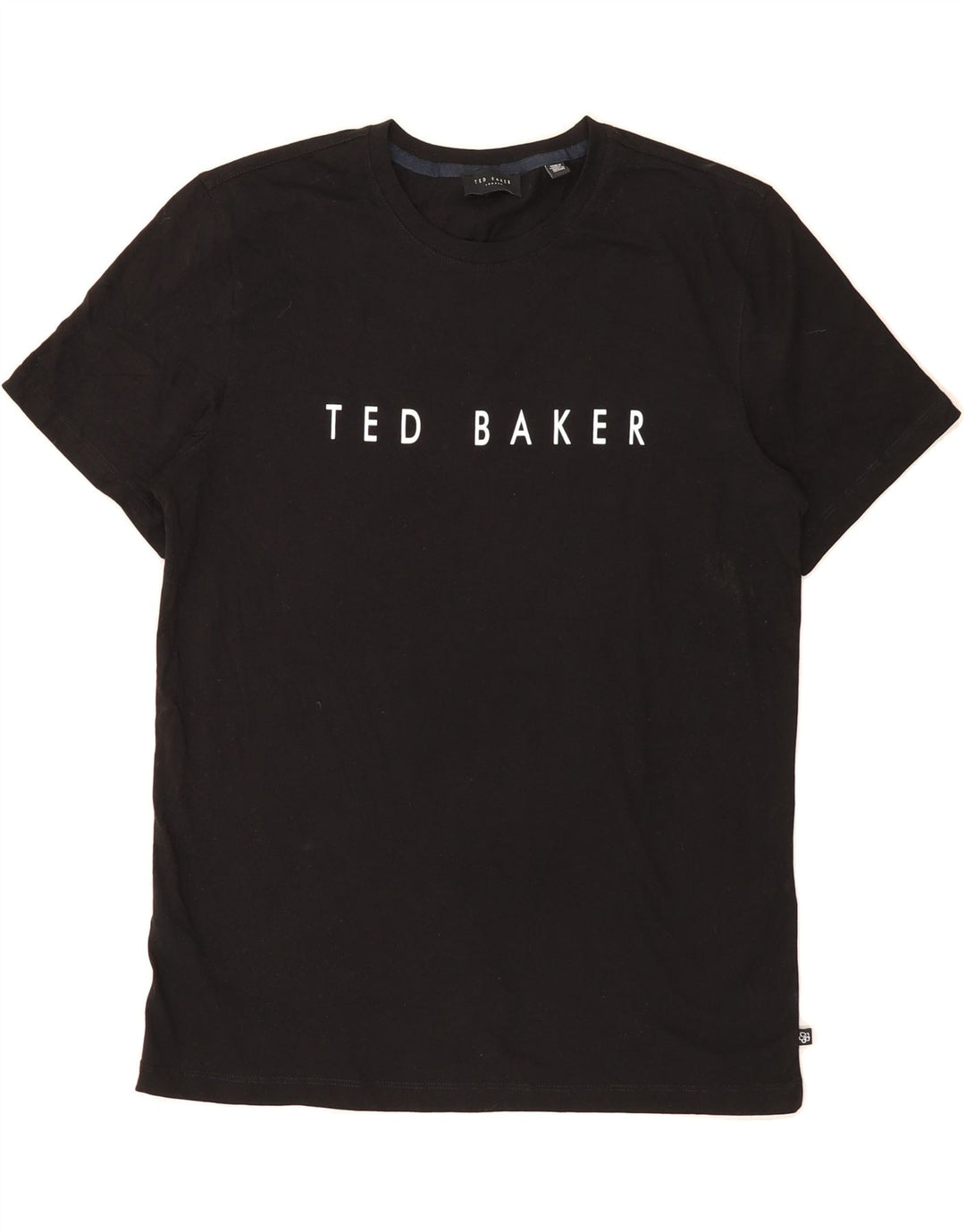 TED BAKER Mens Graphic T-Shirt Top Medium Black Cotton Vintage Ted Baker and Second-Hand Ted Baker from Messina Hembry 
