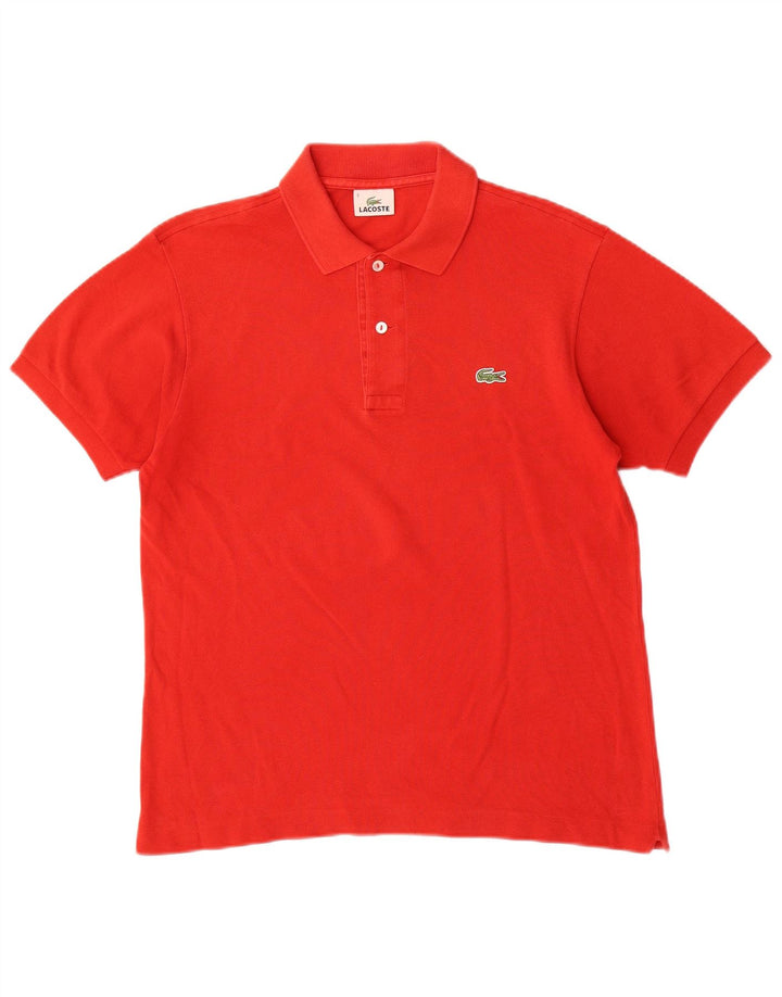 Camisa polo masculina Lacoste tamanho 3 pequeno algodão vermelho
