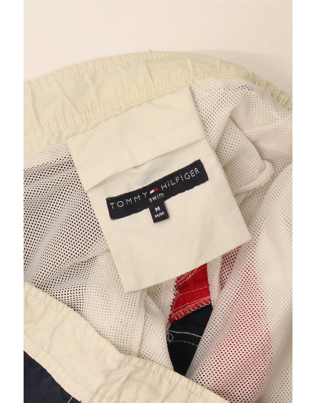 Shorts de natação masculino Tommy Hilfiger Cargo médio azul marinho colorblock