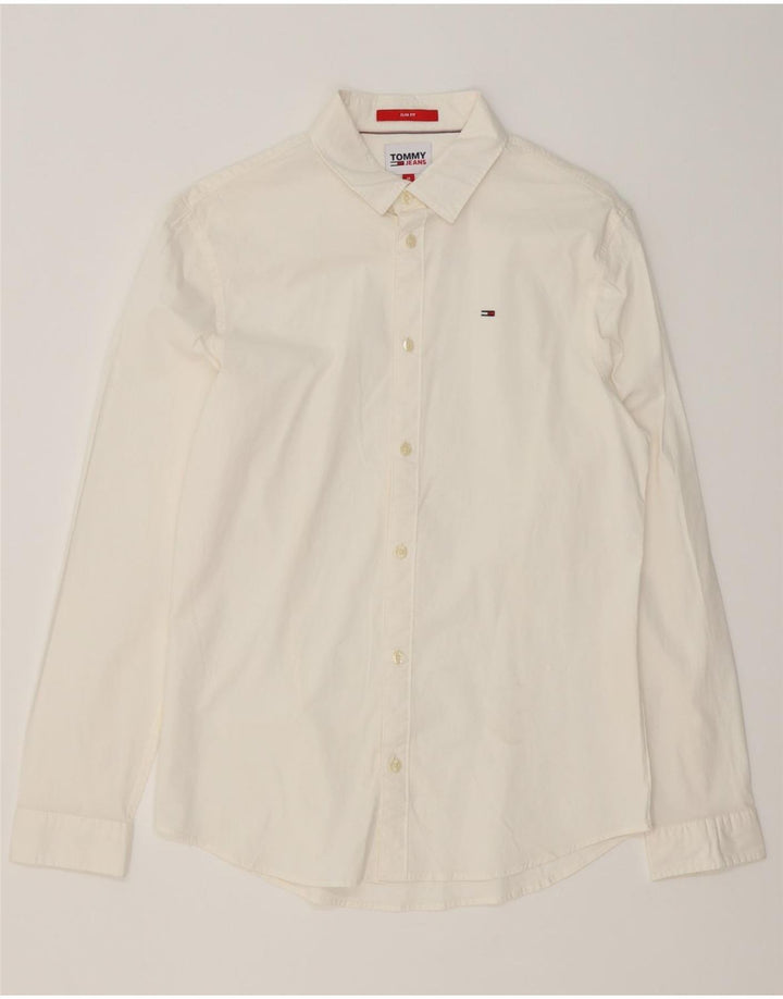 Camisa masculina Tommy Hilfiger média algodão branco