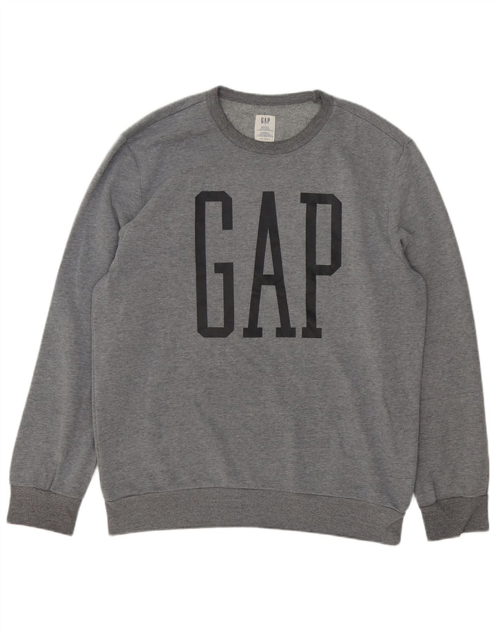 Suéter gráfico masculino GAP grande cinza