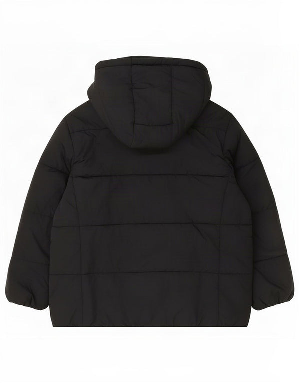 Jaqueta feminina acolchoada com capuz Marks & Spencer Reino Unido 22 3XL poliéster preto