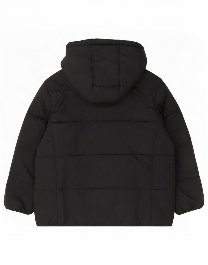 Jaqueta feminina acolchoada com capuz Marks & Spencer Reino Unido 22 3XL poliéster preto
