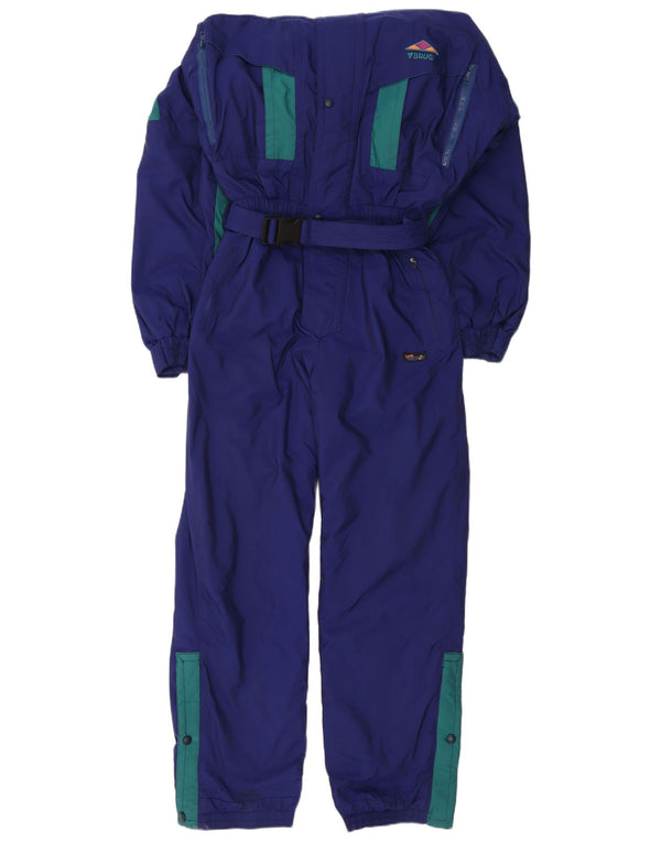 Macacão de esqui masculino Brugi UK 40 médio azul marinho colorblock poliamida