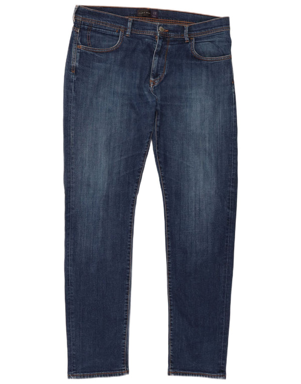 Zara Mens Skinny Jeans EU 48 XL W38 L33 Azul Algodão