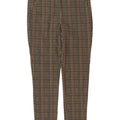 Zara Calça Chino Feminina Slim Médio W28 L27 Marrom Xadrez