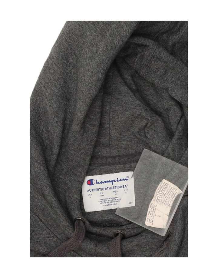 CHAMPION Womens Graphic Hoodie Jumper UK 14 Medium Grey Cotton Vintage Champion and Second-Hand Champion from Messina Hembry 