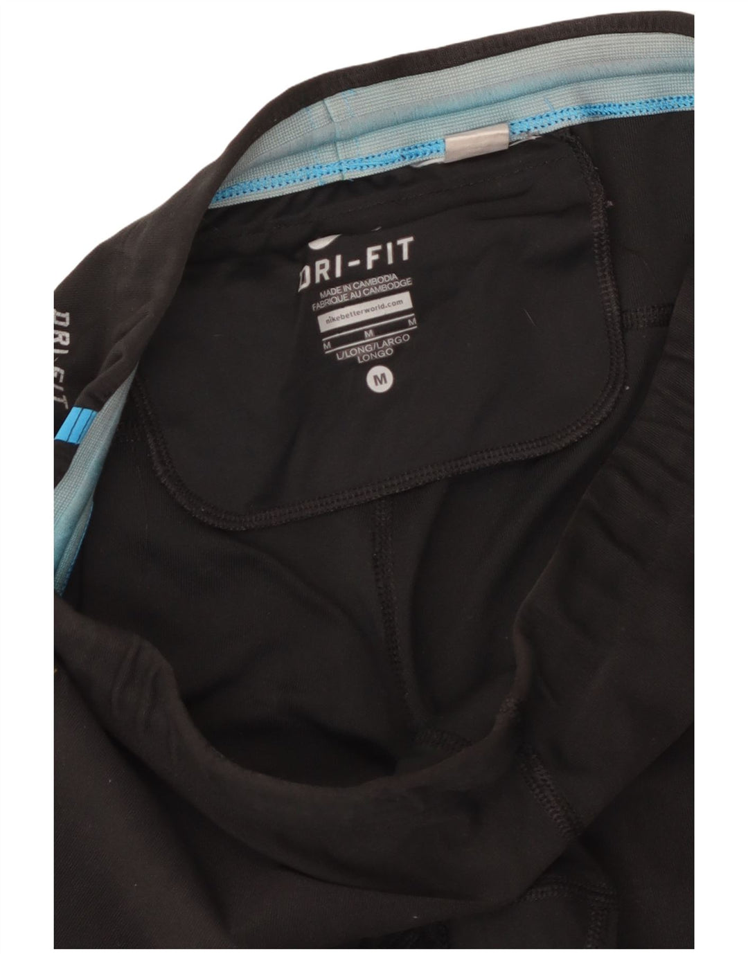 Leggings Nike Dri Fit UK 14 Médio Preto Manchado