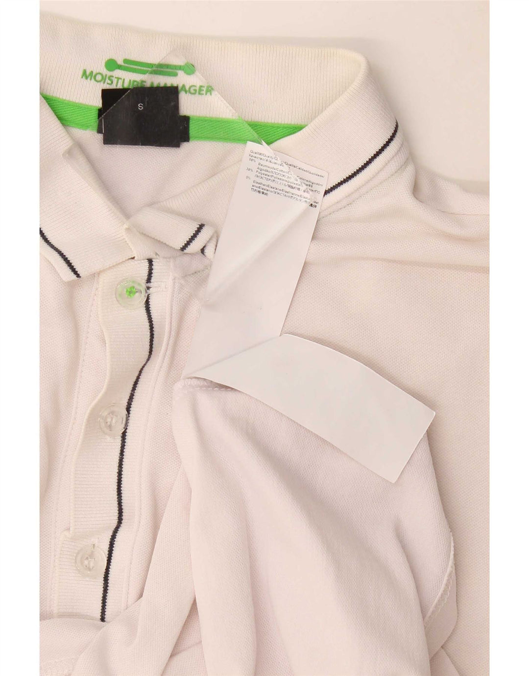 Camisa polo masculina Hugo Boss pequena algodão branco