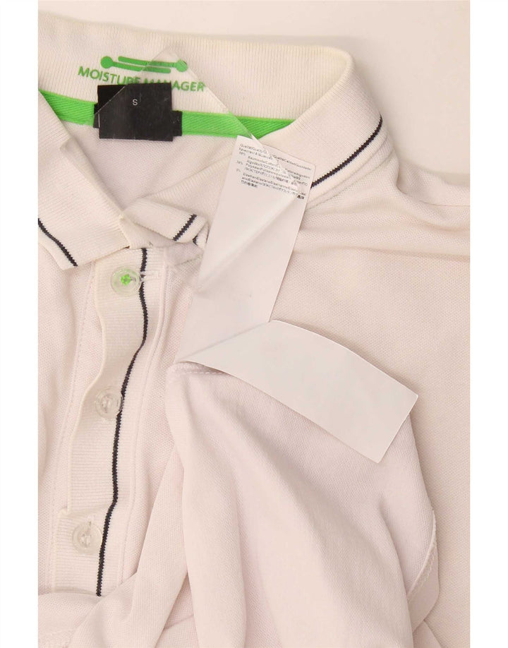 Camisa polo masculina Hugo Boss pequena algodão branco