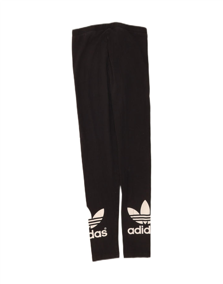 Leggings Adidas Femininas UK 8 Pequenas Pretas