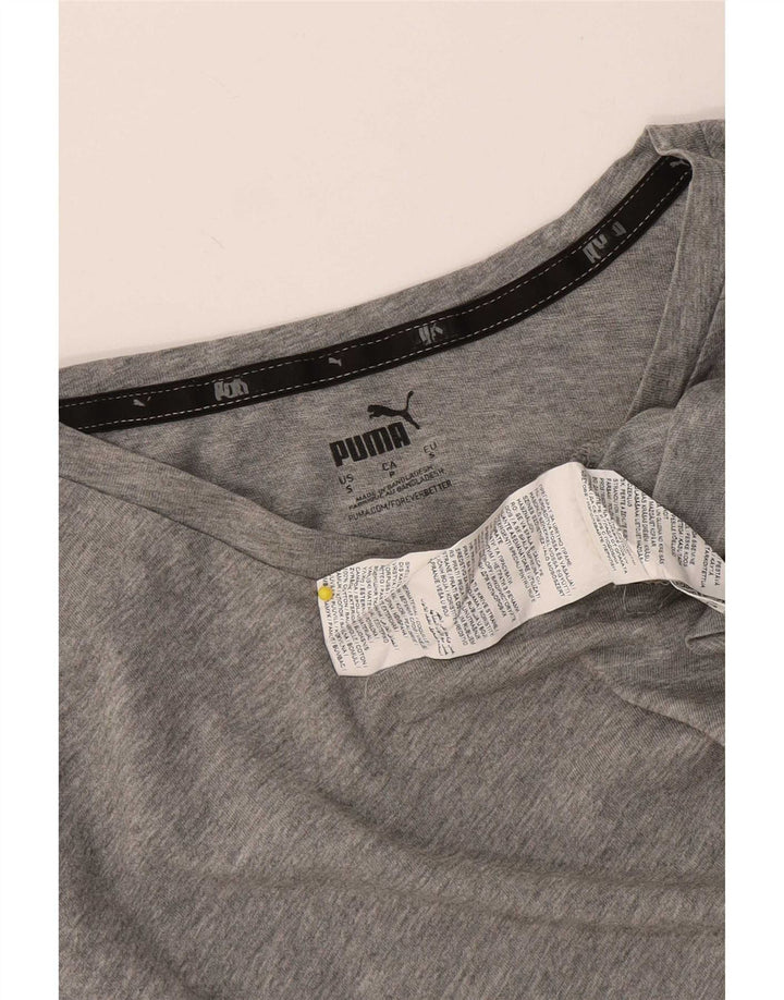 Puma Camiseta Masculina Top Pequeno Algodão Cinza
