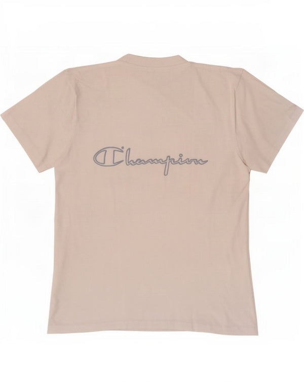 Camiseta masculina gráfica Champion pequeno algodão branco