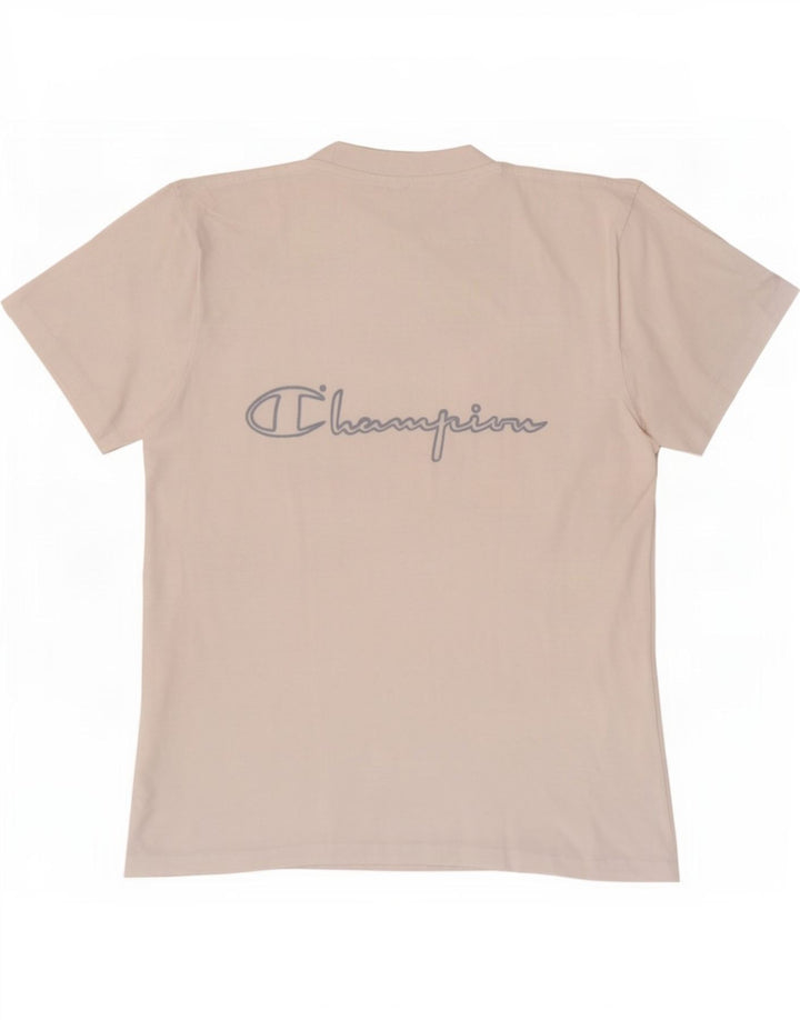 Camiseta masculina gráfica Champion pequeno algodão branco