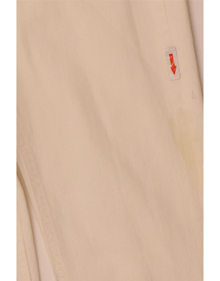 Zara Jeans feminino queimado EU 34 2XS W24 L32 algodão branco