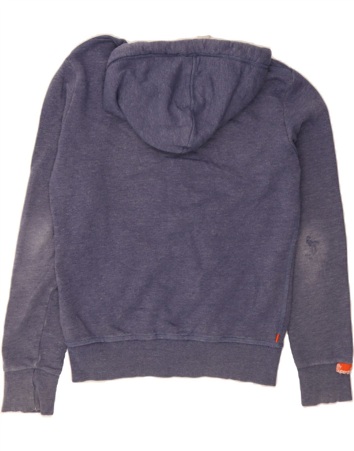 SUPERDRY Mens Zip Hoodie Sweater Medium Blue Cotton Vintage Superdry and Second-Hand Superdry from Messina Hembry 