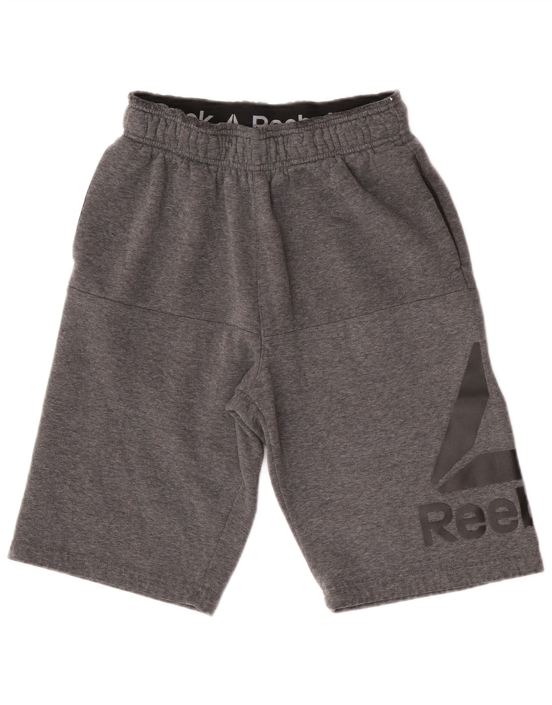 Shorts esportivos gráficos masculinos Reebok pequeno algodão cinza