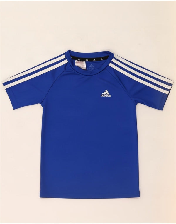 Camiseta Adidas Menino Aeroready Top 7-8 Anos Azul Poliéster