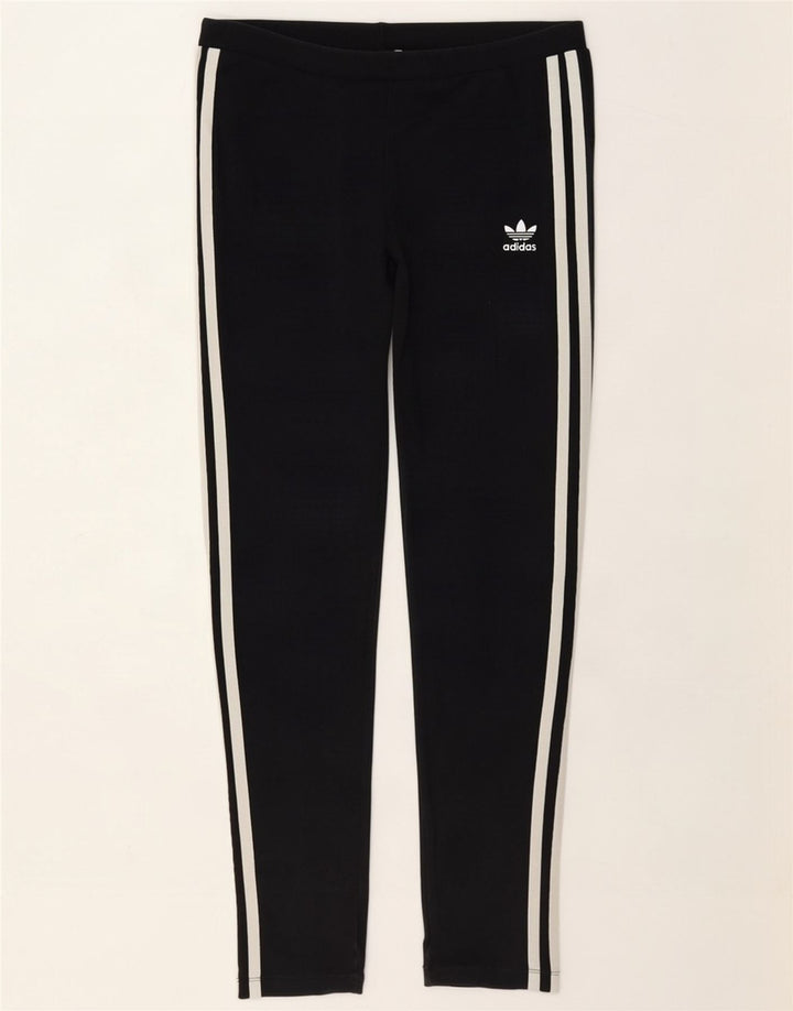 Leggings Adidas Femininas UK 10 Pequenas Pretas