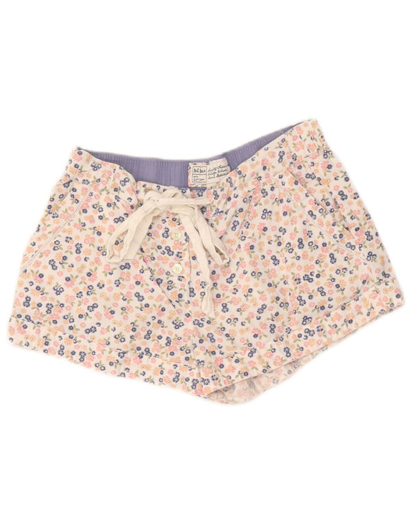 Shorts casuais femininos Fat Face UK 8 pequeno algodão floral multicolorido W32