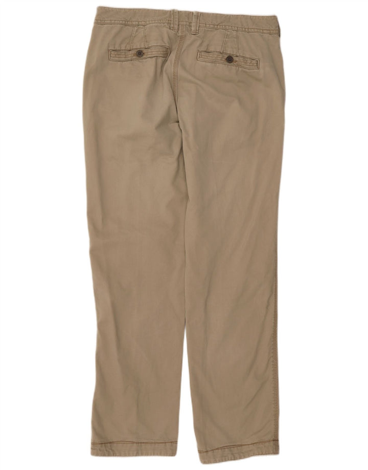 Calça chino reta masculina FAT FACE W34 L31 algodão cinza
