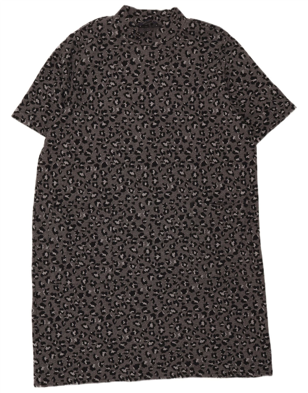 Vestido básico feminino MARKS & SPENCER UK 24 4XL cinza animal estampado algodão