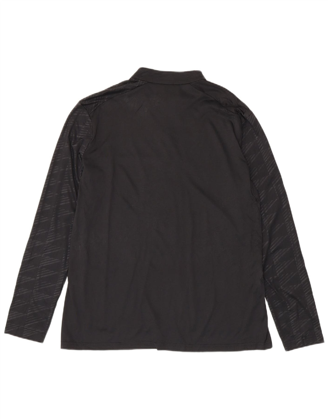 ADIDAS Mulher Aeroready Zip Neck Top Manga Comprida Reino Unido 20/22 XL Preto