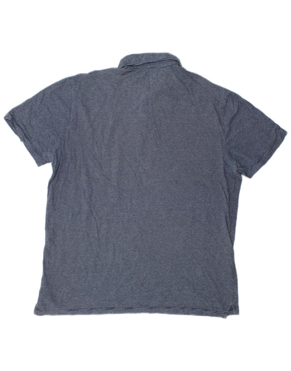 Camisa polo masculina Gap grande algodão listrado azul