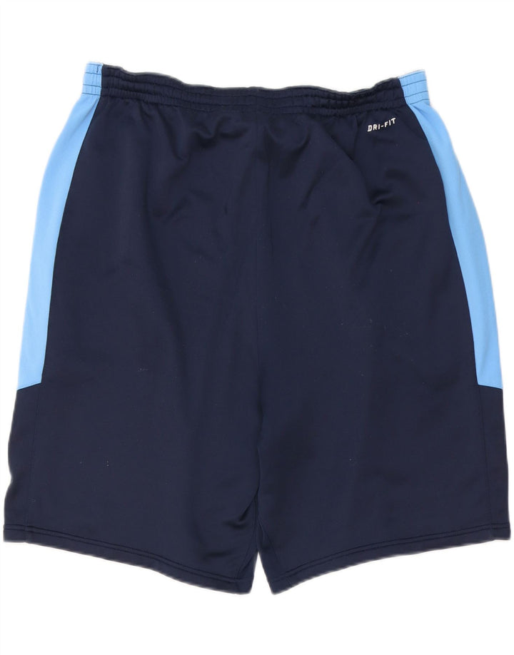 Shorts esportivos masculinos NIKE Dri Fit 2XL azul marinho colorblock poliéster