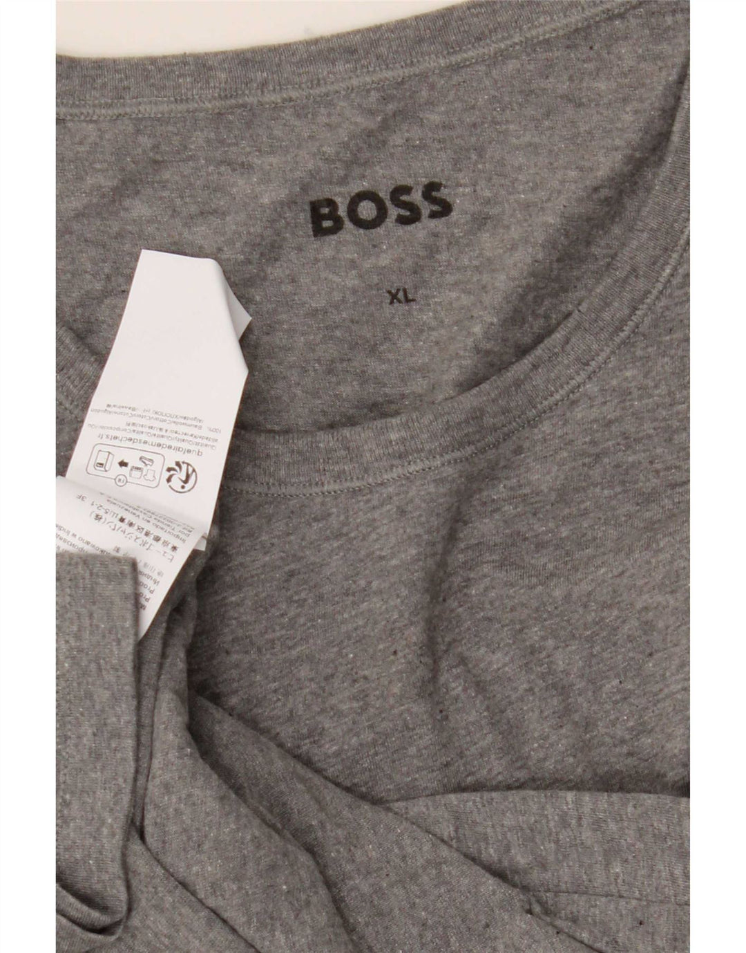 Camiseta masculina Hugo Boss Top XL algodão cinza