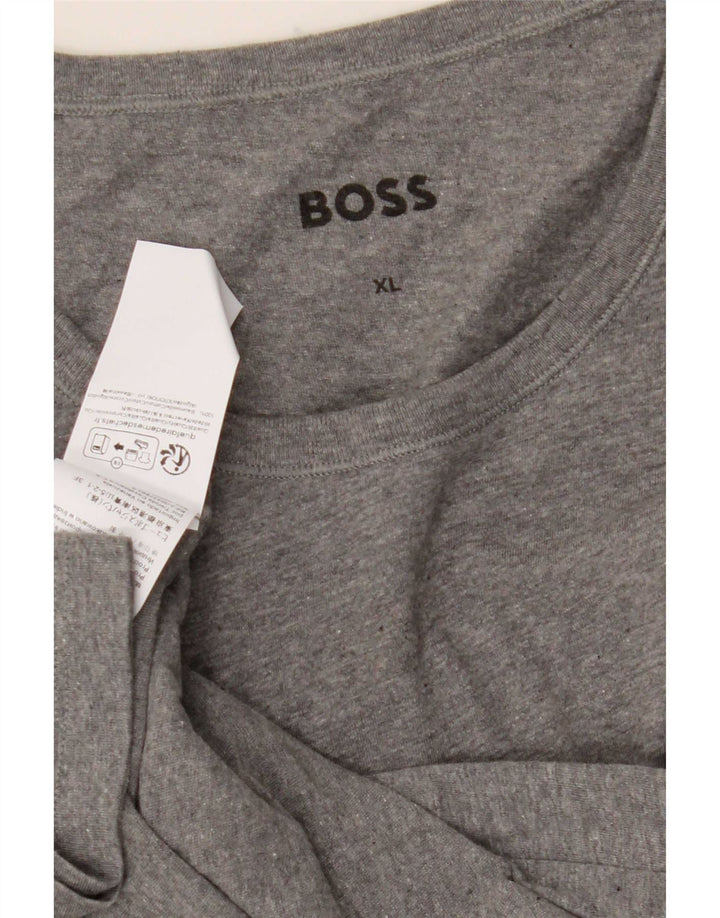 Camiseta masculina Hugo Boss Top XL algodão cinza