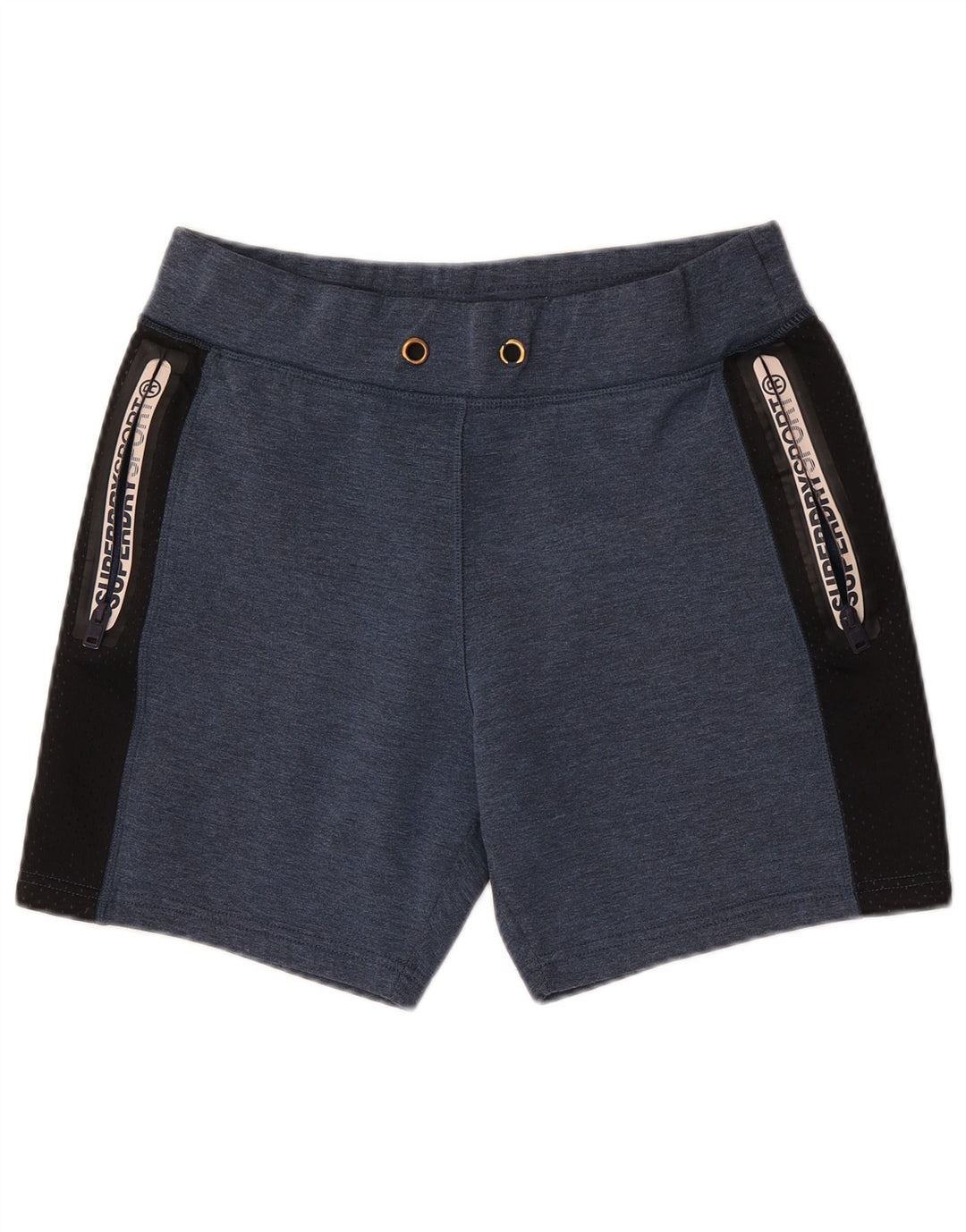 Superdry Mens Graphic Sport Shorts grandes poliéster colorblock azul marinho