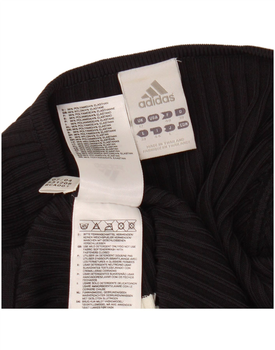 ADIDAS Suéter Cardigan Feminino UK 12 Médio Preto Nylon