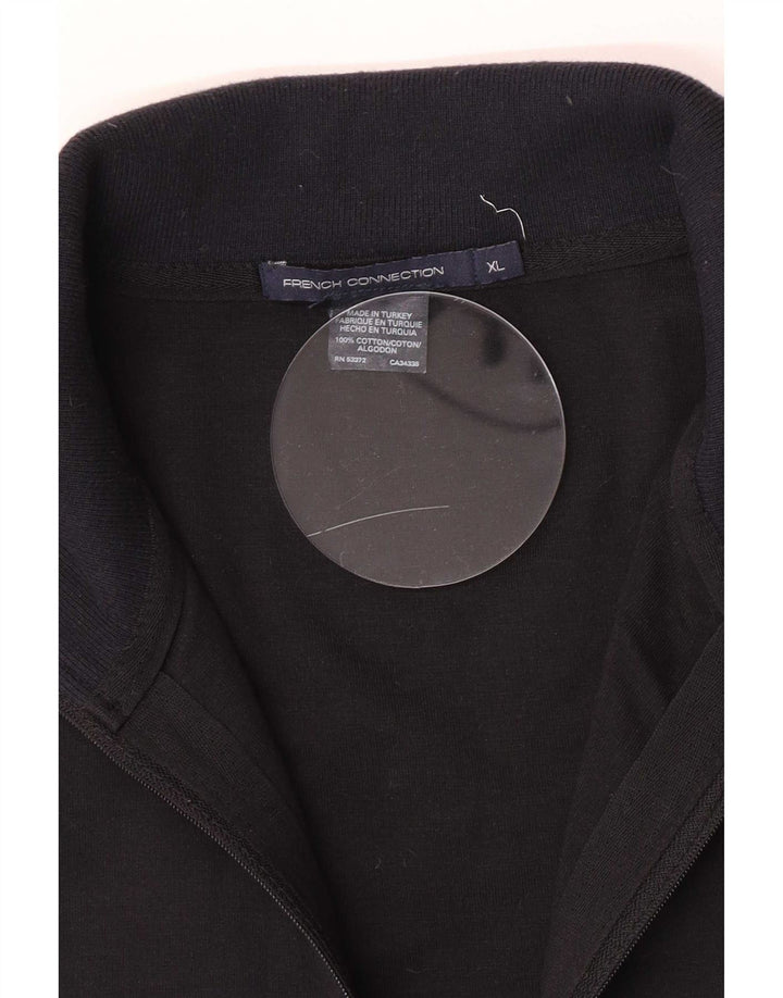 French Connection Jaqueta masculina de agasalho gráfico XL preto colorblock