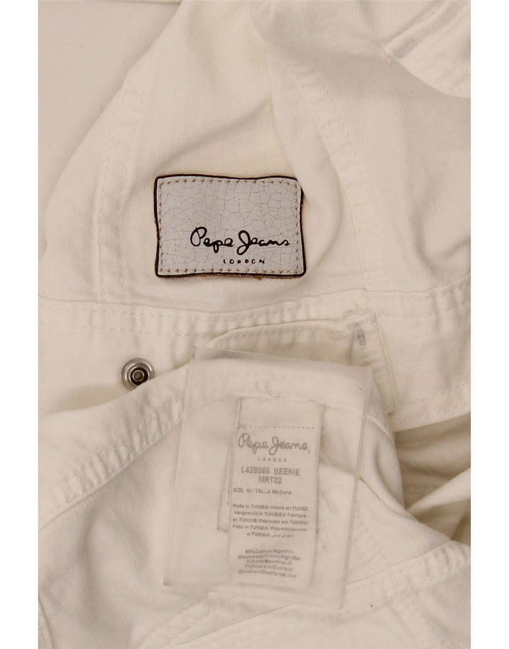 Jaqueta jeans feminina PEPE Jeans Crop UK 12 algodão branco médio