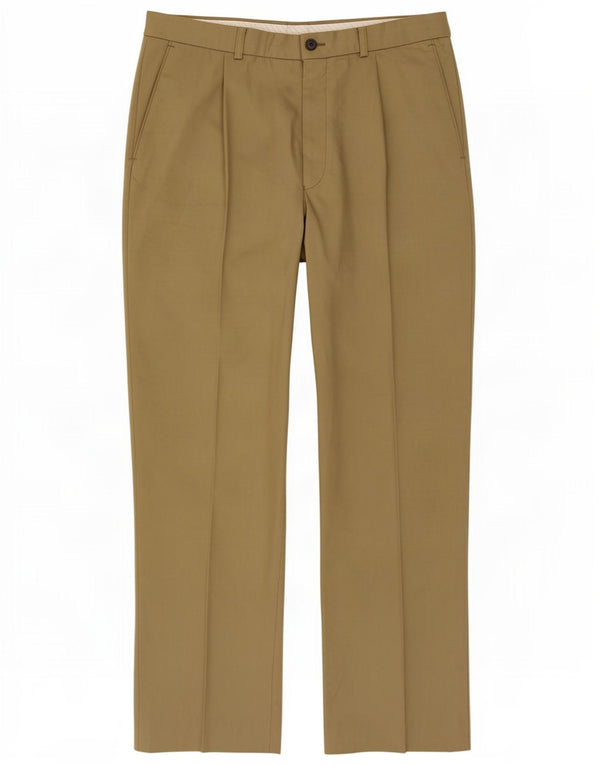 Marks & Spencer Mens Pegged Casual Trousers W34 L31 Khaki Polyester