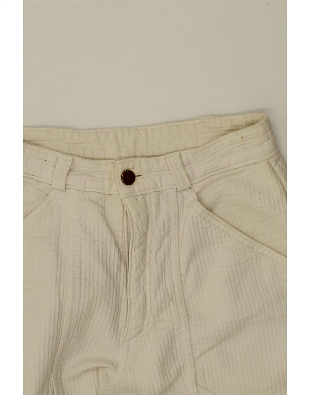 VINTAGE Womens Tapered Casual Trousers W26 L31  Off White Vintage Vintage and Second-Hand Vintage from Messina Hembry 