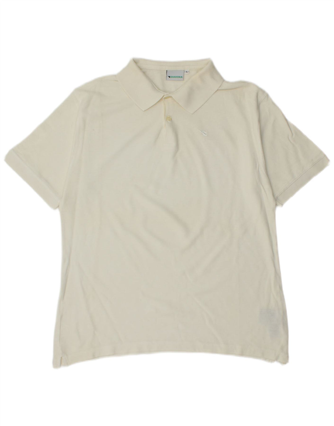 Camisa polo masculina Diadora grande algodão branco