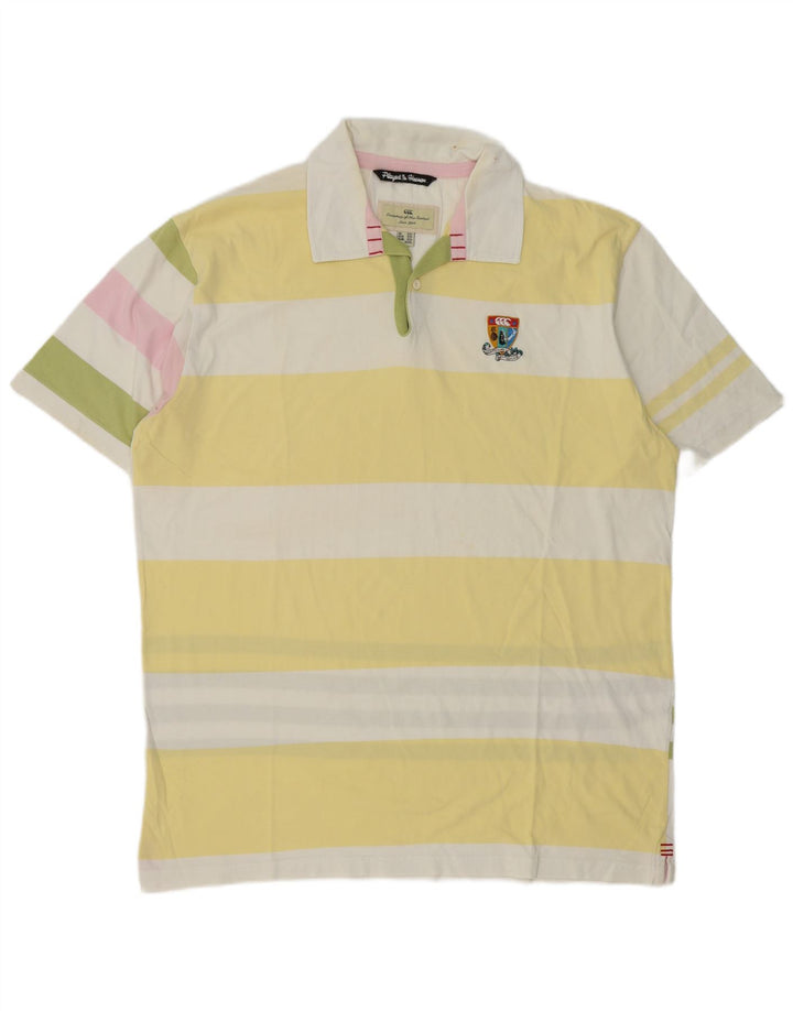 Camisa polo masculina de rugby Canterbury 2XL listrada multicolorida