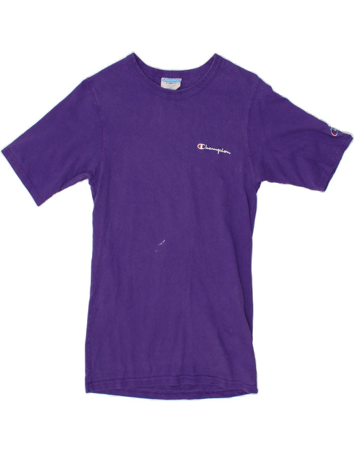 CHAMPION Womens T-Shirt Top UK 6 XS Purple Cotton Vintage Champion and Second-Hand Champion from Messina Hembry 