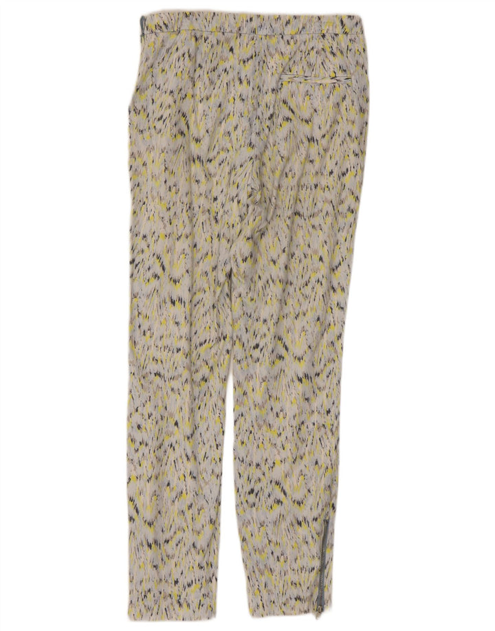 Calça chino feminina com padrão abstrato ZARA pequena W26 L26 multicolorida