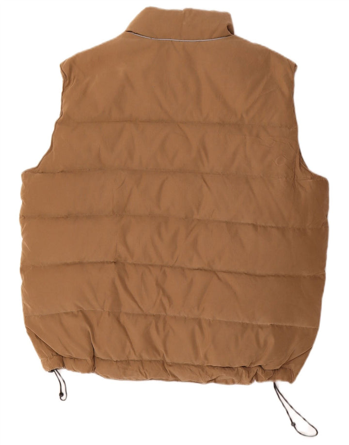 Colete acolchoado masculino VINTAGE UK 40 grande poliéster bege